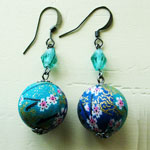 Cotton Beads Earrings
